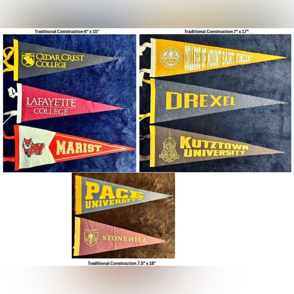 College Pennants - New and Vintage - Selling as Lot of 90 {Attn Resellers!}